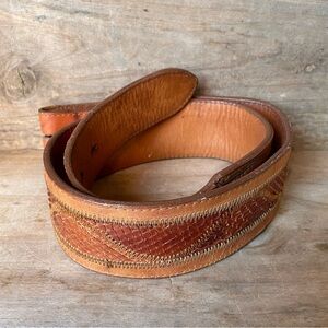 Vintage Anaconda Snakeskin Nocona Belt Leather Size 30